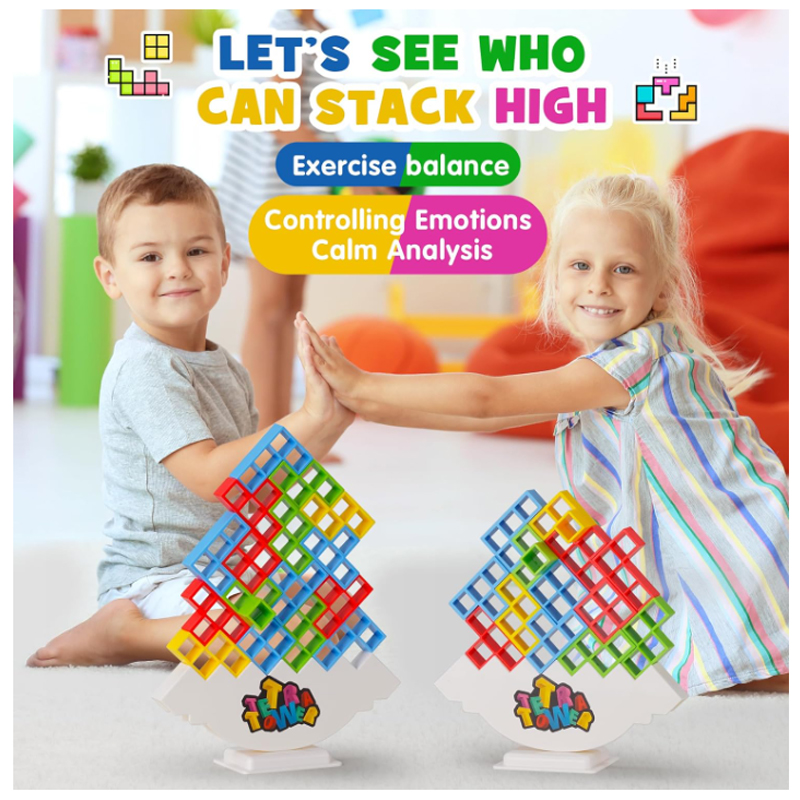 New 3D Tetris Tower Balancing  - Board Game Saboteur review and price