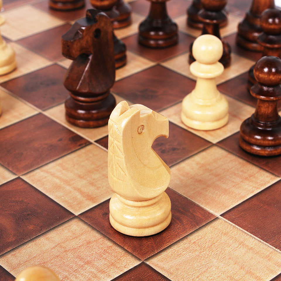 3 in 1 Wooden Chess Backgammon - Board Game Yearbook review and price
