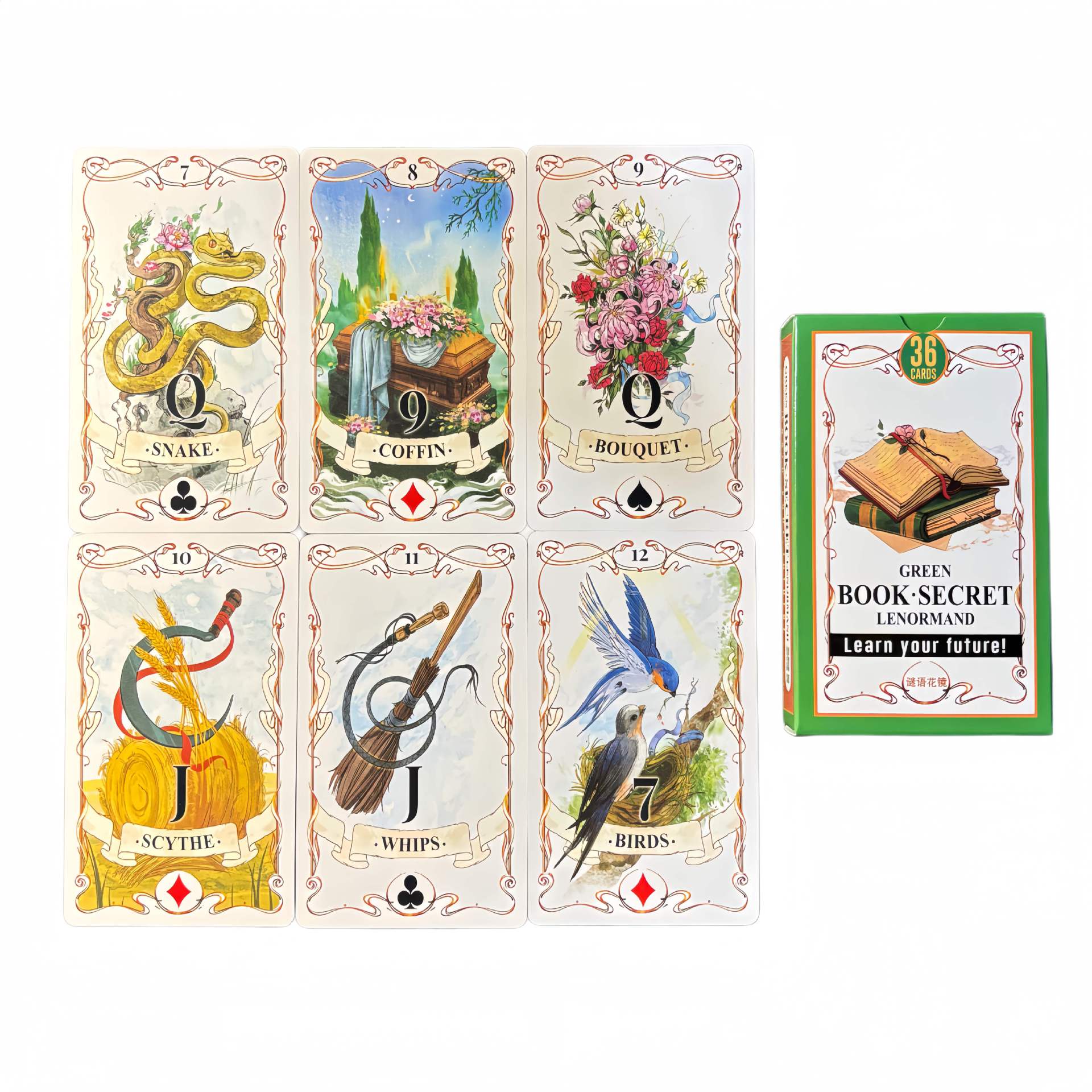 36PCs Green Book Secret Lenorm - Board Game Yearbook review and price